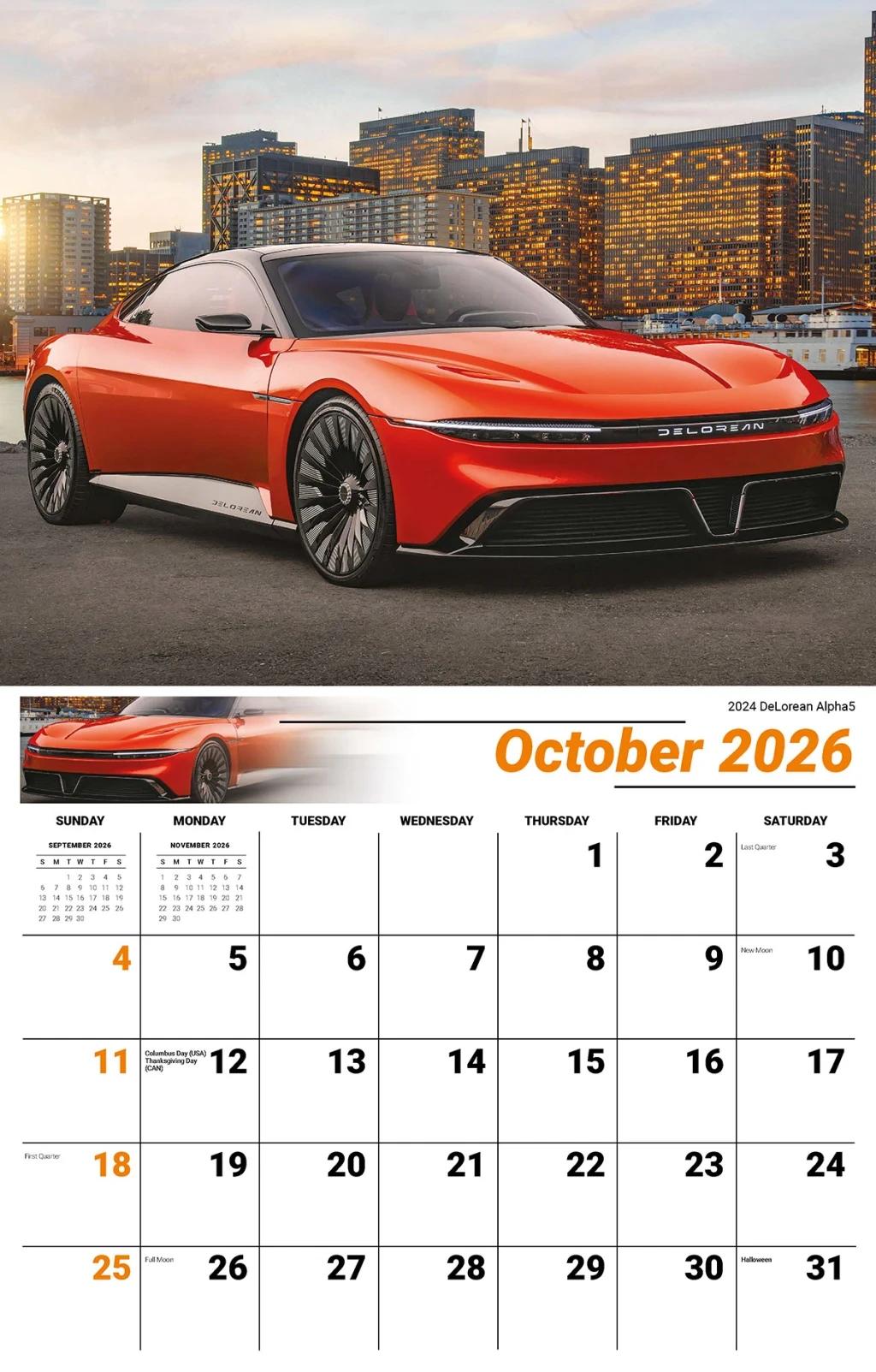 Galleria Wall Calendar 2026 Exotic Cars (English)