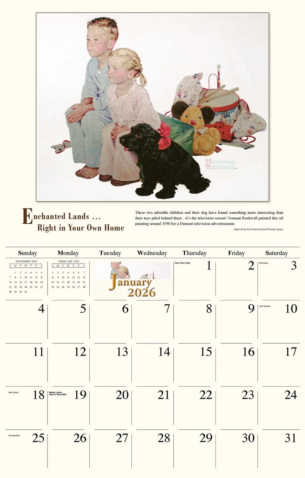 Galleria Wall Calendar 2026 Memorable Images Of Norman Rockwell