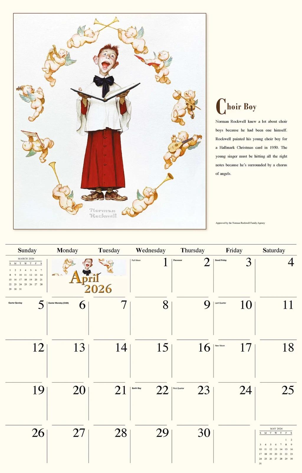 Galleria Wall Calendar 2026 Memorable Images Of Norman Rockwell