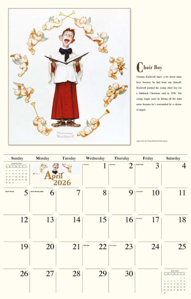 Galleria Wall Calendar 2026 Memorable Images Of Norman Rockwell
