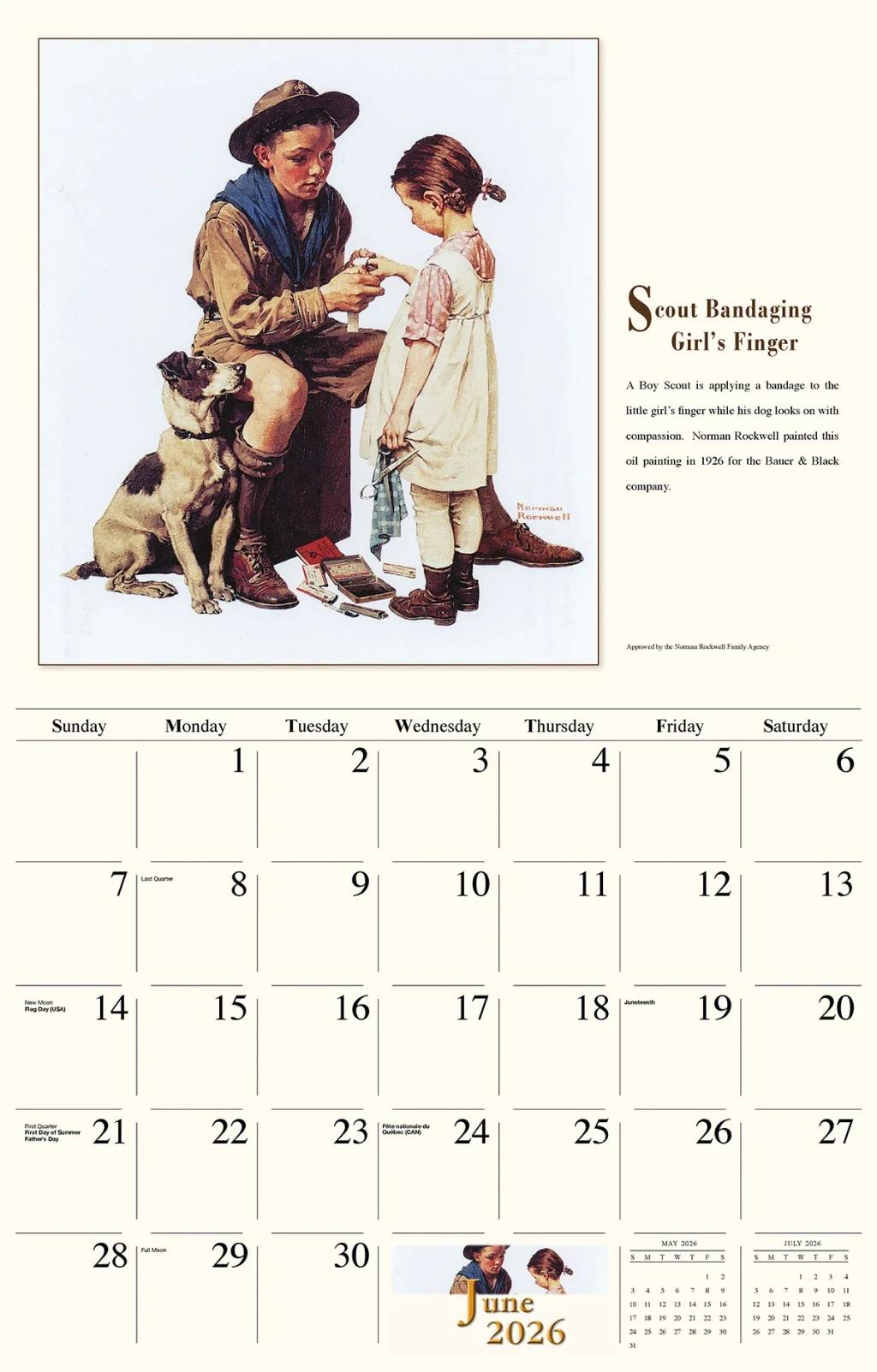 Galleria Wall Calendar 2026 Memorable Images Of Norman Rockwell