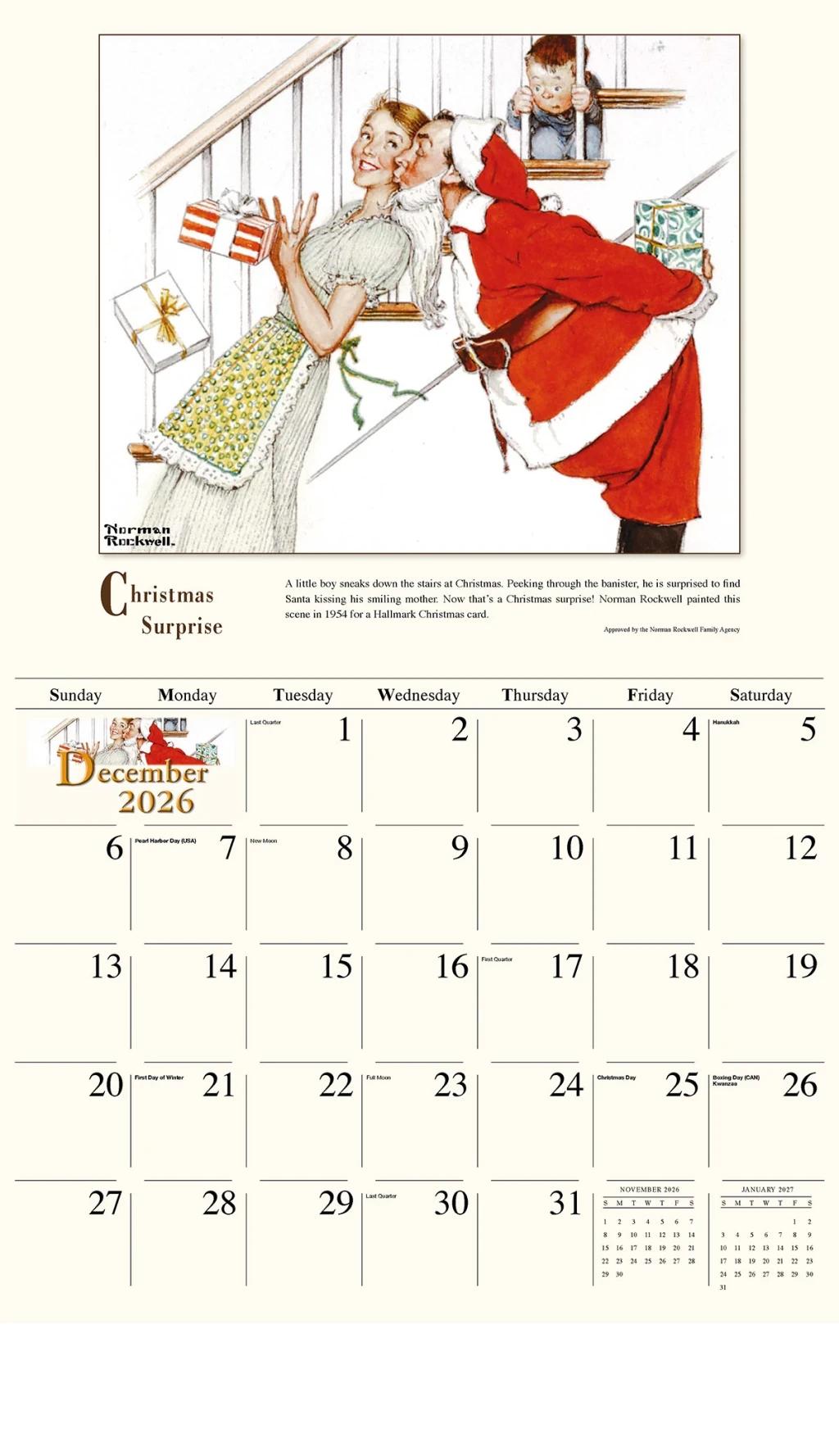 Galleria Wall Calendar 2026 Memorable Images Of Norman Rockwell