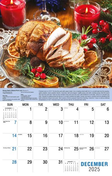 Galleria Wall Calendar 2026 Recipes