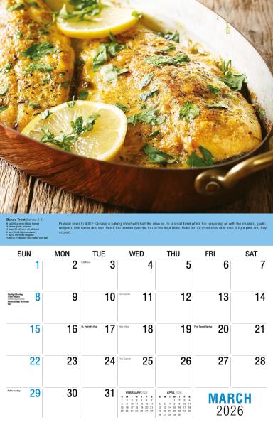 Galleria Wall Calendar 2026 Recipes