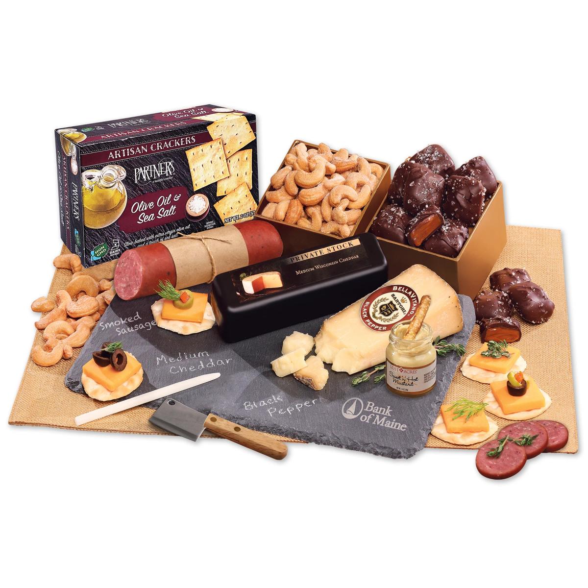 Genuine Slate Cheese Plate with Party Favorites