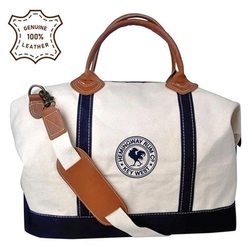 Signature Weekender Cotton Canvas Duffle Bag - 25"x13"x10"