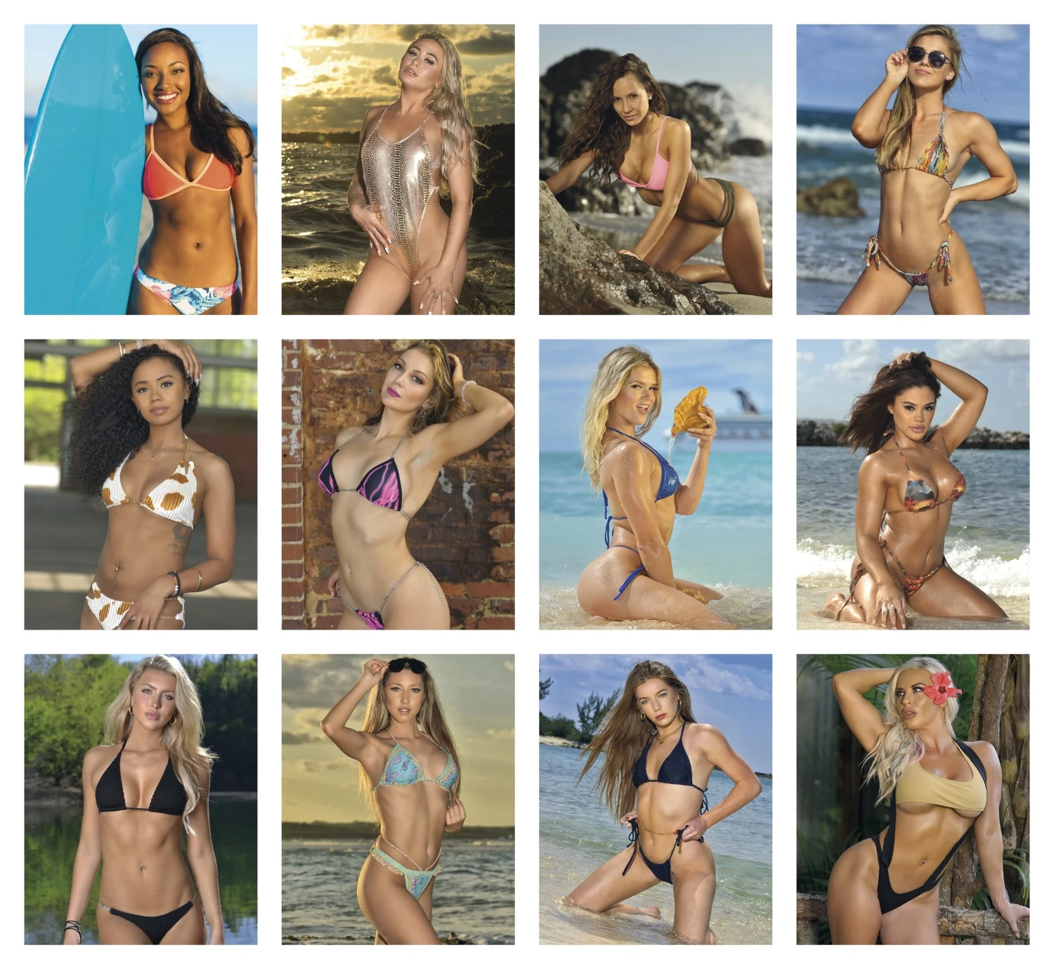 Press-N-Stick Full-Color Header Sunshine Girls Calendar