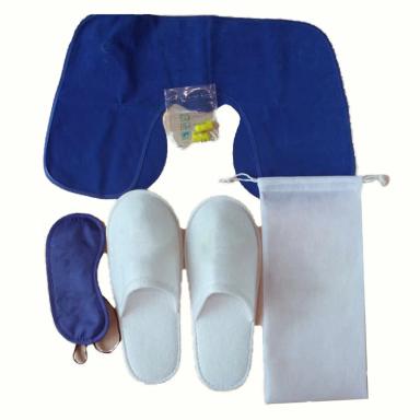 Travel Kit With Inflatable Pillow & Slippers & Sleep Mask