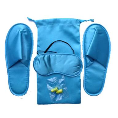 Travel Kit With Inflatable Pillow & Slippers & Sleep Mask