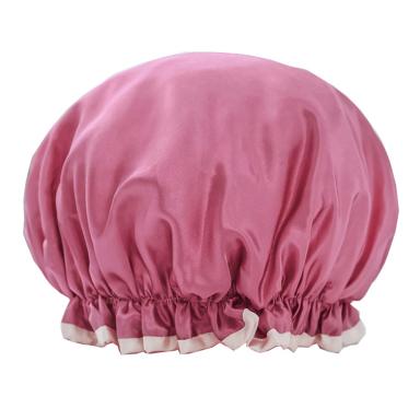 PEVA Shower Cap With Elastic Trim Machine Washable 10.6" x 4.3"
