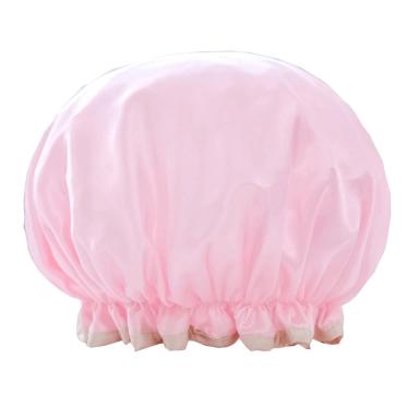 PEVA Shower Cap With Elastic Trim Machine Washable 10.6" x 4.3"