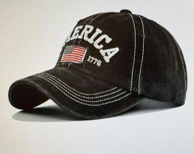 America Washed Cotton Twill Distressed Hat