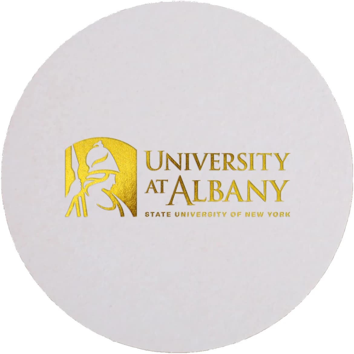 Pulpboard Coaster - Custom Foil Print - 4" Round Medium Weight 40 pt.