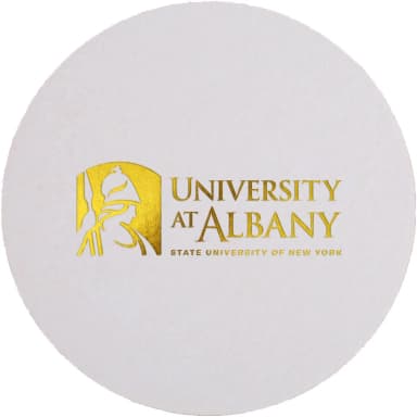 Pulpboard Coaster - Custom Foil Print - 4" Round Medium Weight 40 pt.