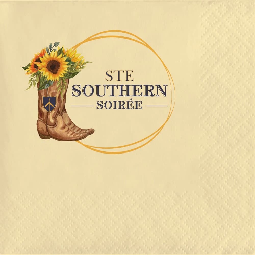 Ivory Cocktail 3-Ply Beverage Napkins - Custom Digital Print