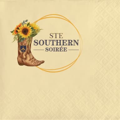 Ivory Cocktail 3-Ply Beverage Napkins - Custom Digital Print