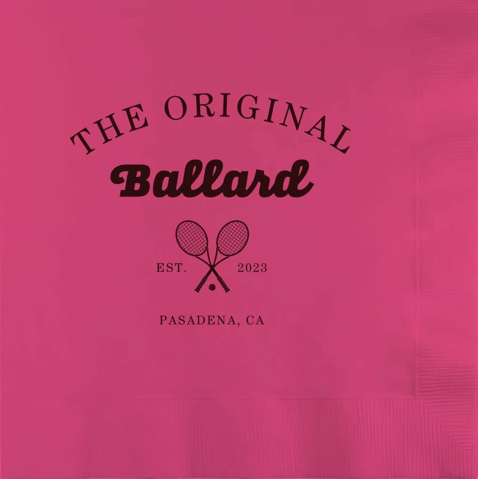 Magenta 3-Ply Luncheon Napkins - Custom Digital Print