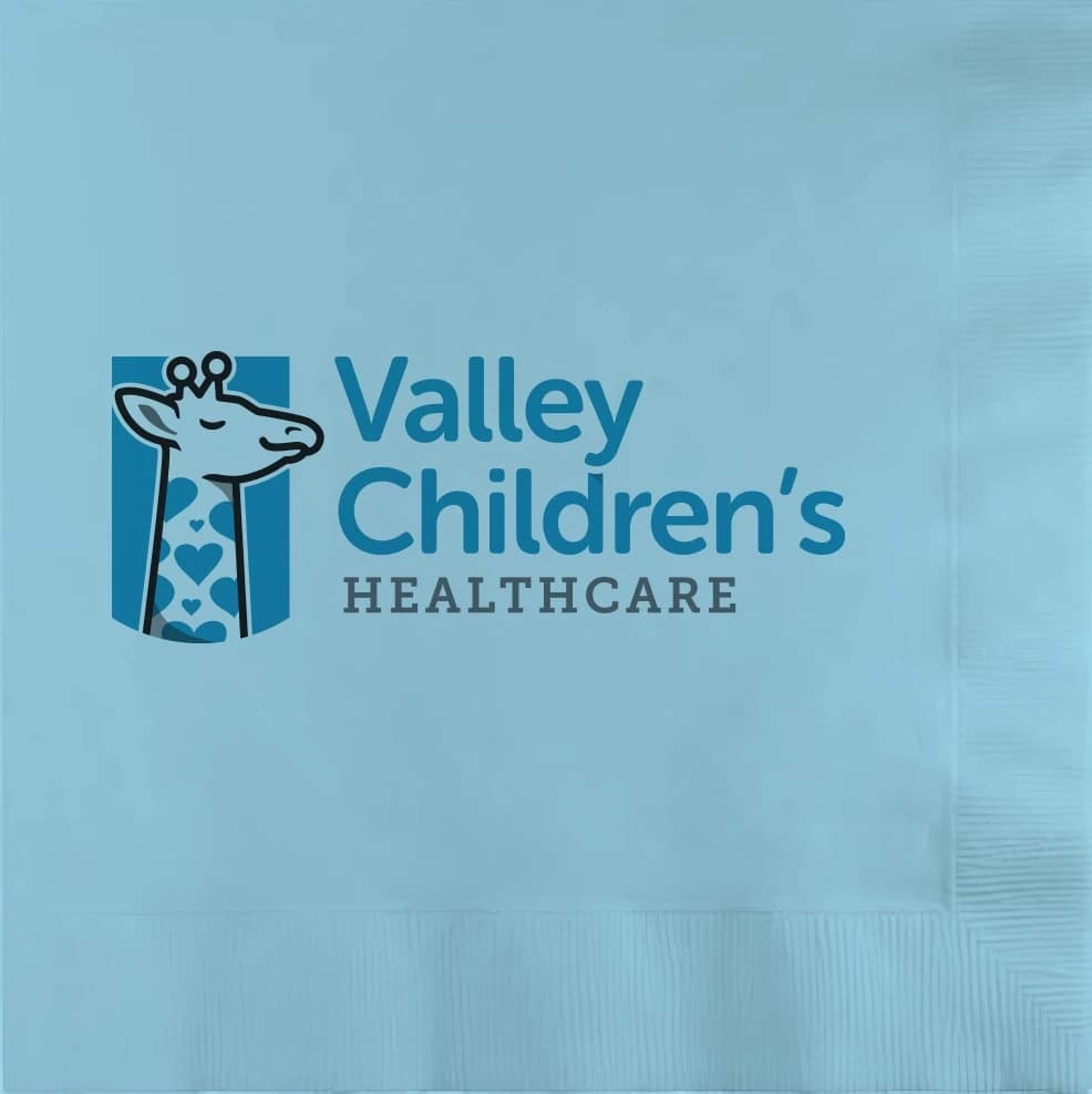 Pastel Blue 3-Ply Luncheon Napkins - Custom Digital Print