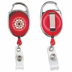 "Oberlin Pl" Full-Color Retractable Carabiner Style Badge Reel & Badge Holder