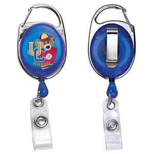 "Oberlin Pl" Full-Color Retractable Carabiner Style Badge Reel & Badge Holder