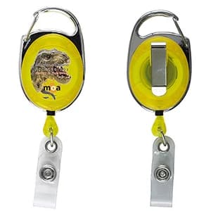 "Oberlin Pl" Full-Color Retractable Carabiner Style Badge Reel & Badge Holder