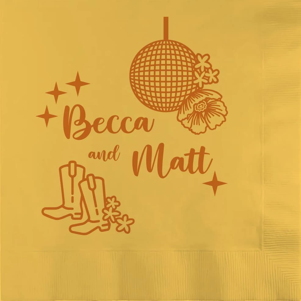 School Bus Yellow 3-Ply Luncheon Napkins - Custom Digital Print