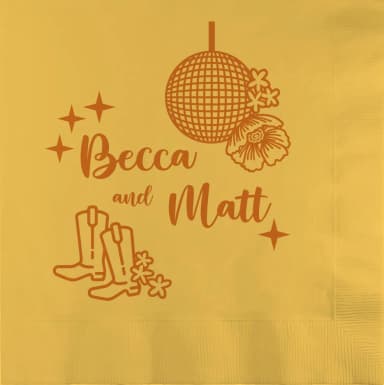 School Bus Yellow 3-Ply Luncheon Napkins - Custom Digital Print