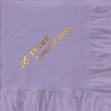 Lavender Cocktail 3-Ply Beverage Napkins - Custom Foil Print