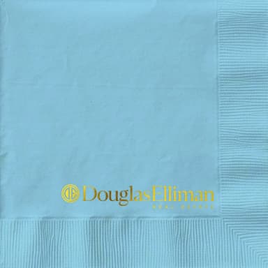 Pastel Blue Cocktail 3-Ply Beverage Napkins - Custom Foil Print
