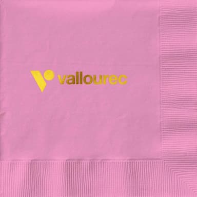 Candy Pink Cocktail 3-Ply Beverage Napkins - Custom Foil Print