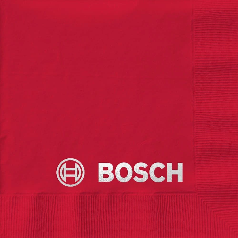 Red Cocktail 3-Ply Beverage Napkins - Custom Foil Print