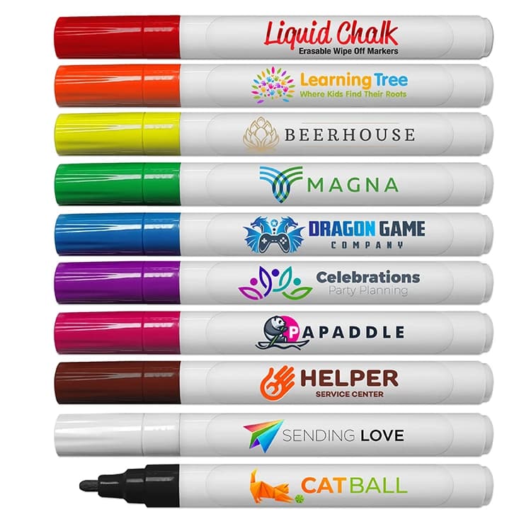 Liqui-Mark® Liquid Chalk Erasable Wipe-Off Markers with Full Color Decal