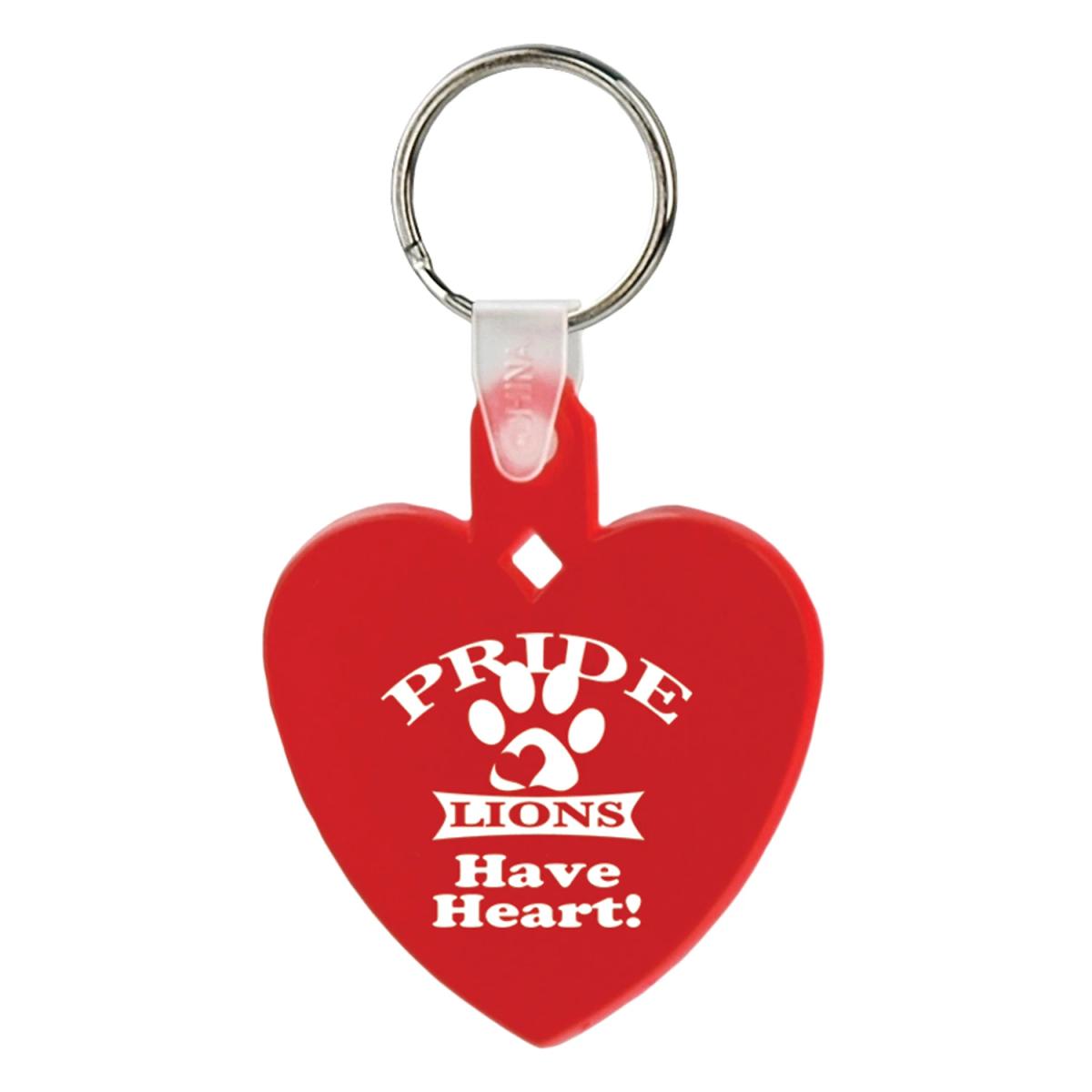 Soft Squeezable Heart Key Tag