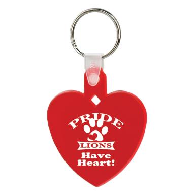 Soft Squeezable Heart Key Tag