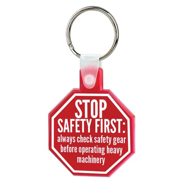 Soft Squeezable Stop Sign Key Tag