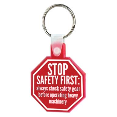 Soft Squeezable Stop Sign Key Tag