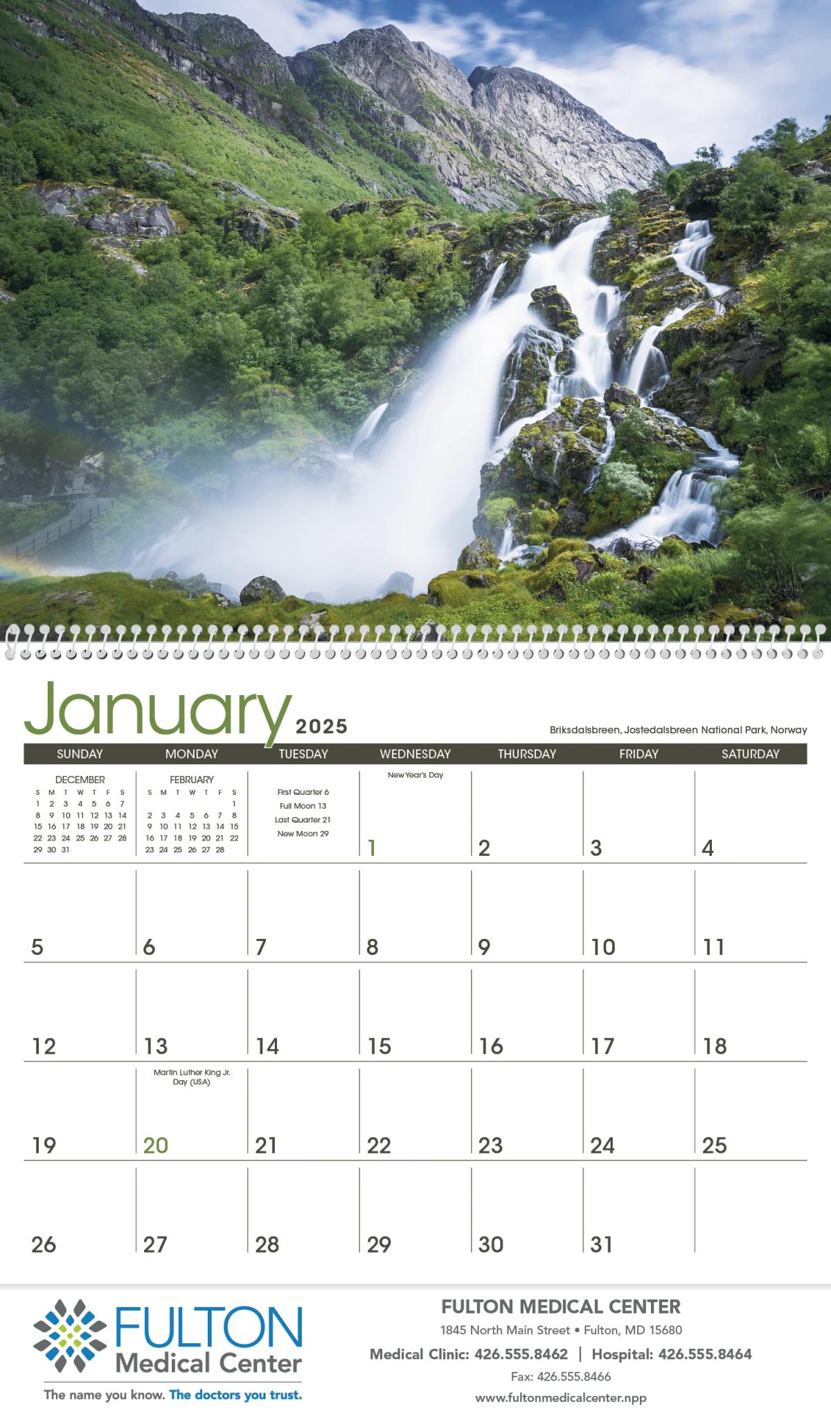 Waterfalls Calendar