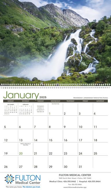 Waterfalls Calendar