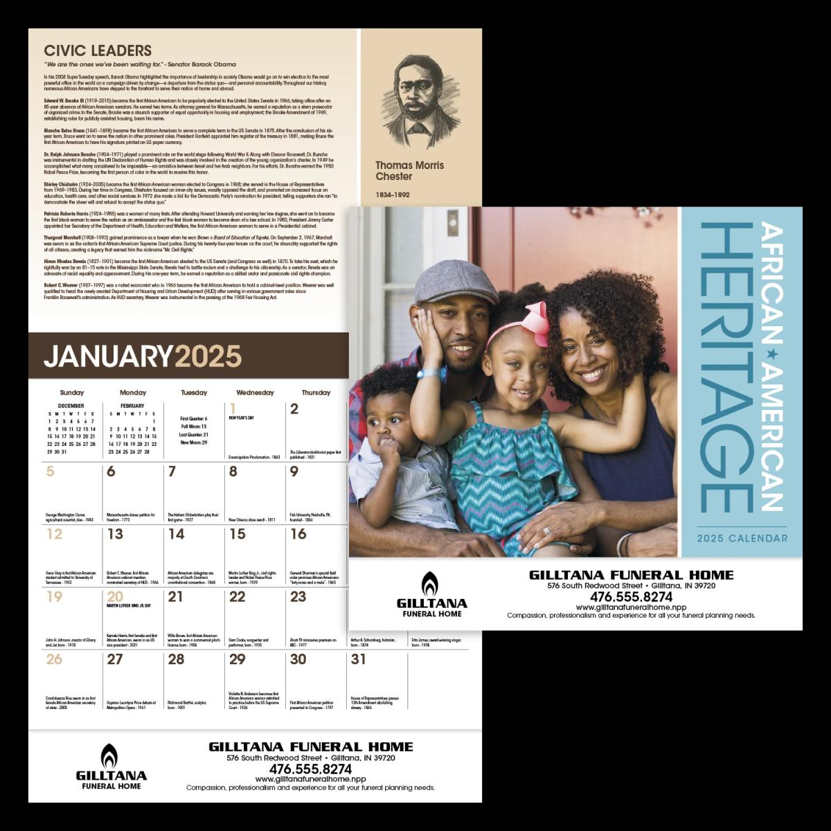 African-American Heritage Family Calendar