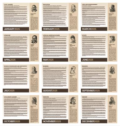 African-American Heritage Family Calendar