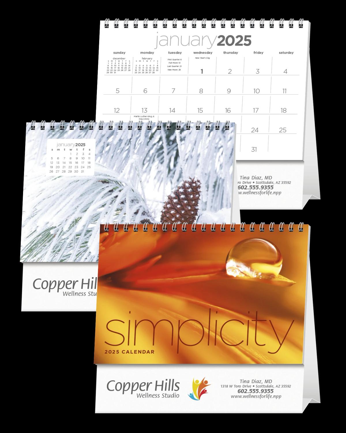 Simplicity Large Desk Calendar