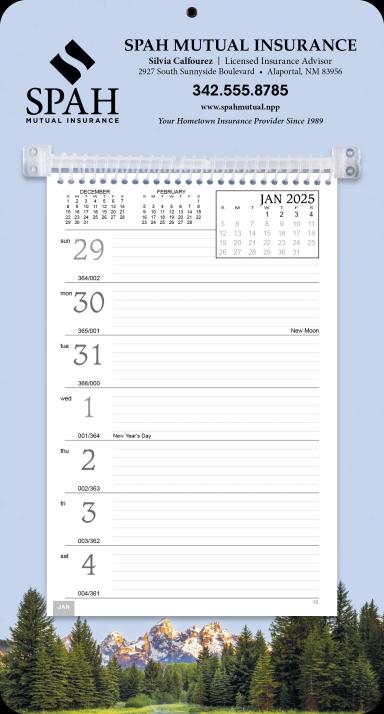 Full-Color Weekly Memo Calendar