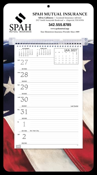 Full-Color Weekly Memo Calendar
