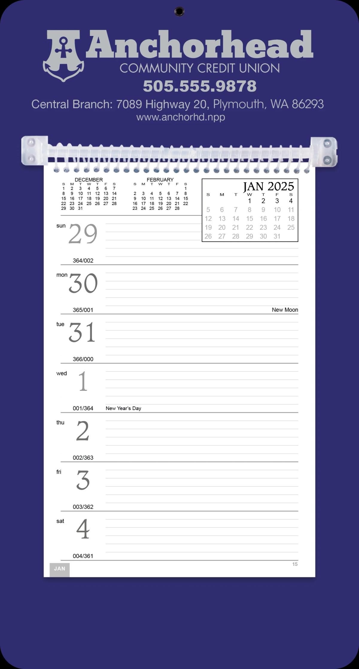 Weekly Memo Desk Calendar