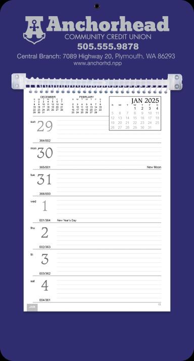 Weekly Memo Desk Calendar