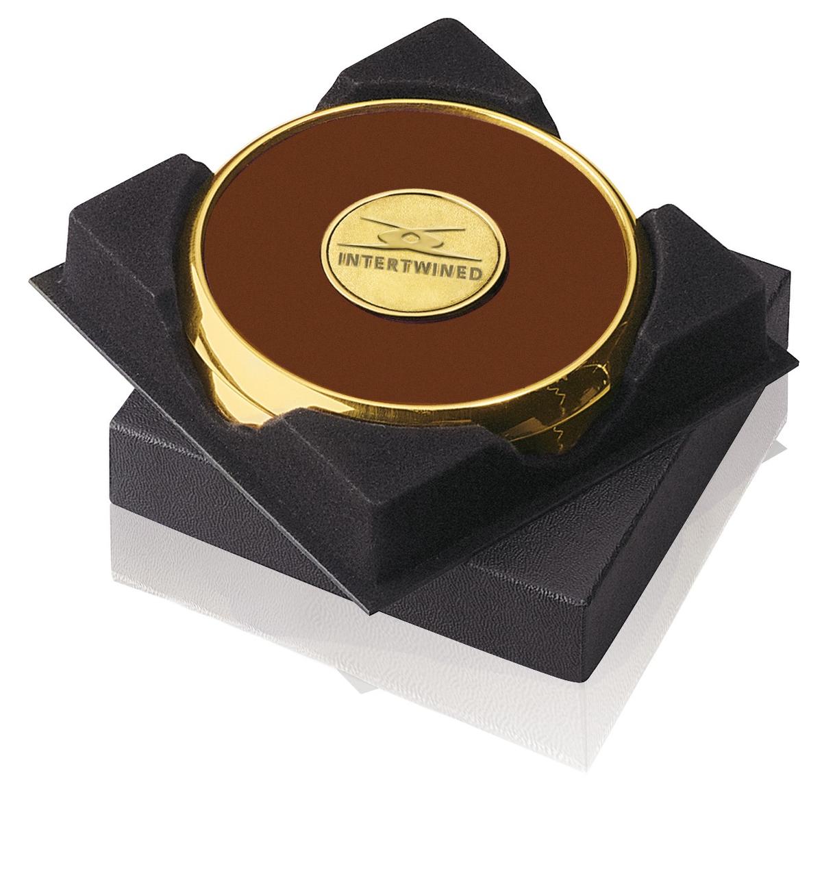 Two Coasters in Deluxe Black Flocked Gift Box