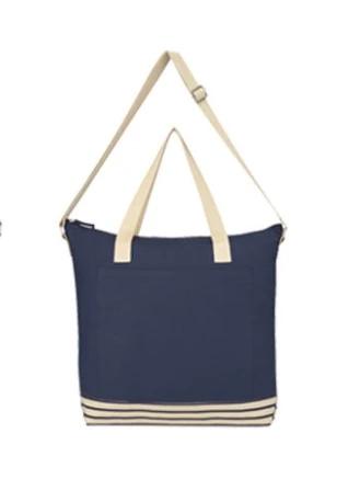 Natural with navy