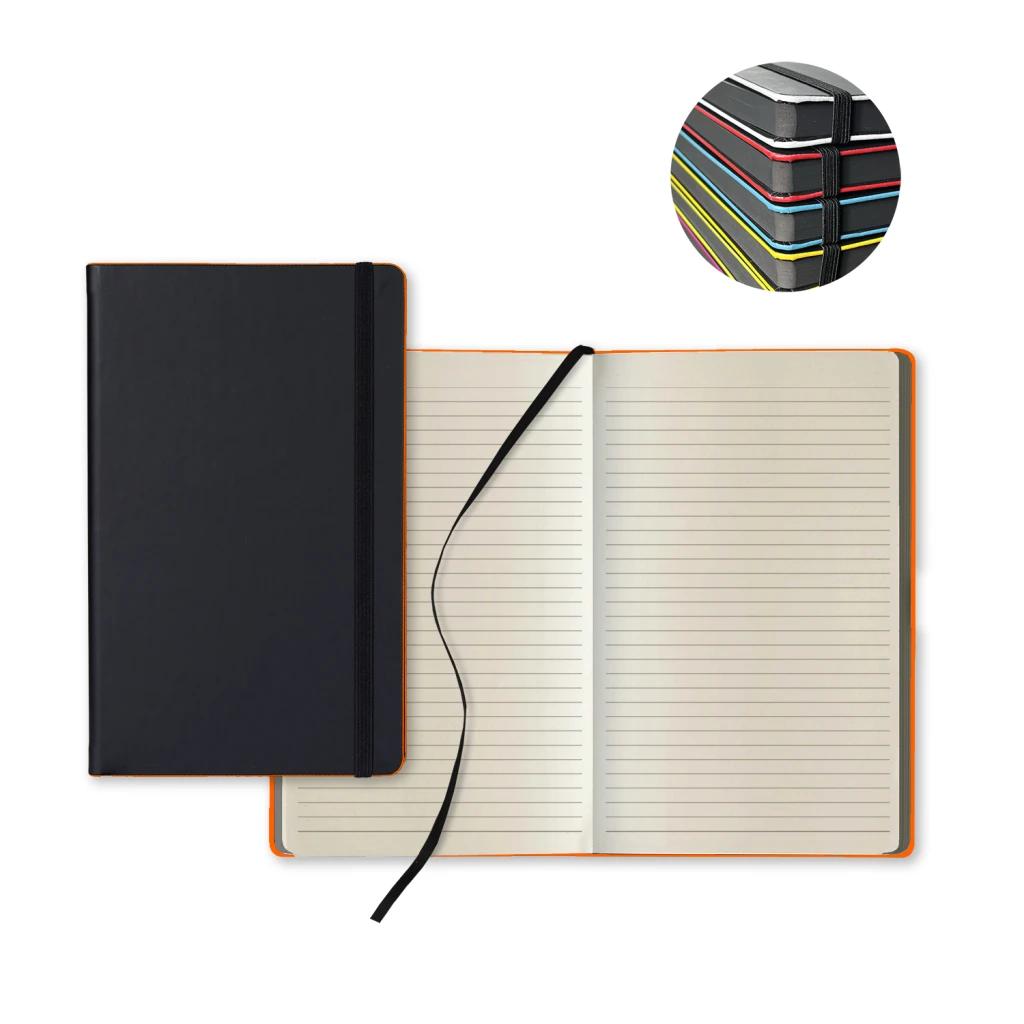 Black - Flourescent Orange Border