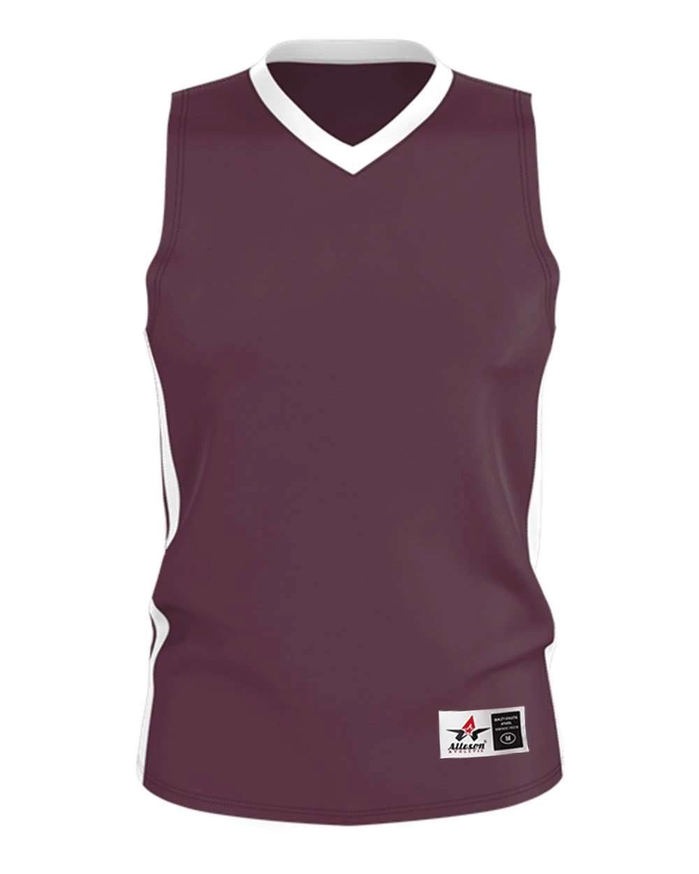 Maroon/ White