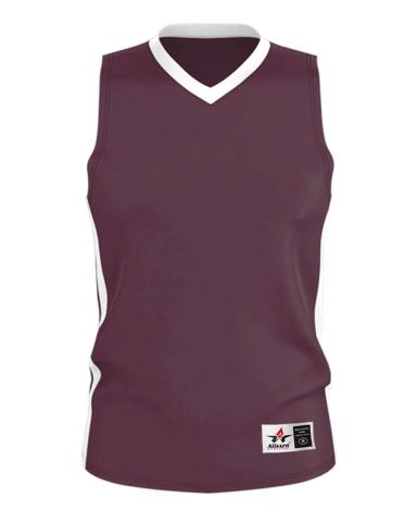 Maroon/ White